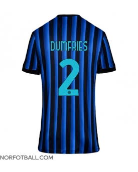Billige Fotballdrakt Inter Milan Denzel Dumfries #2 Replika Hjemmedrakt Dame 2025-26 Kortermet Billige Fotballdrakt Inter Milan Denzel Dumfries #2 Replika Hjemmedrakt Dame 2025-26 Kortermet